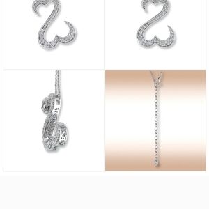 14k Jane Seymour Open Heart .50ct Diamond Necklace Kay Jewelers -Rare